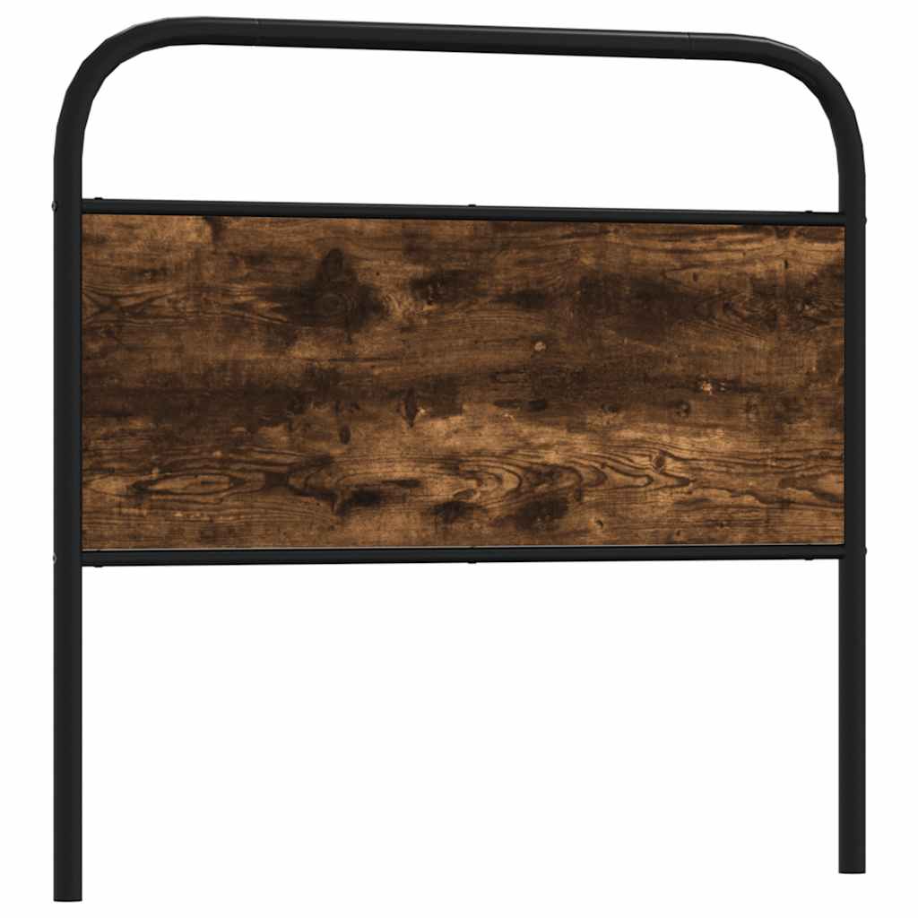 Headboard Smoked Oak 90 cm Steel and Engineered Wood - Decor Base
