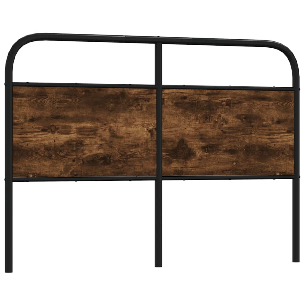 Headboard Smoked Oak 140 cm Steel and Engineered Wood - Merkel Designers