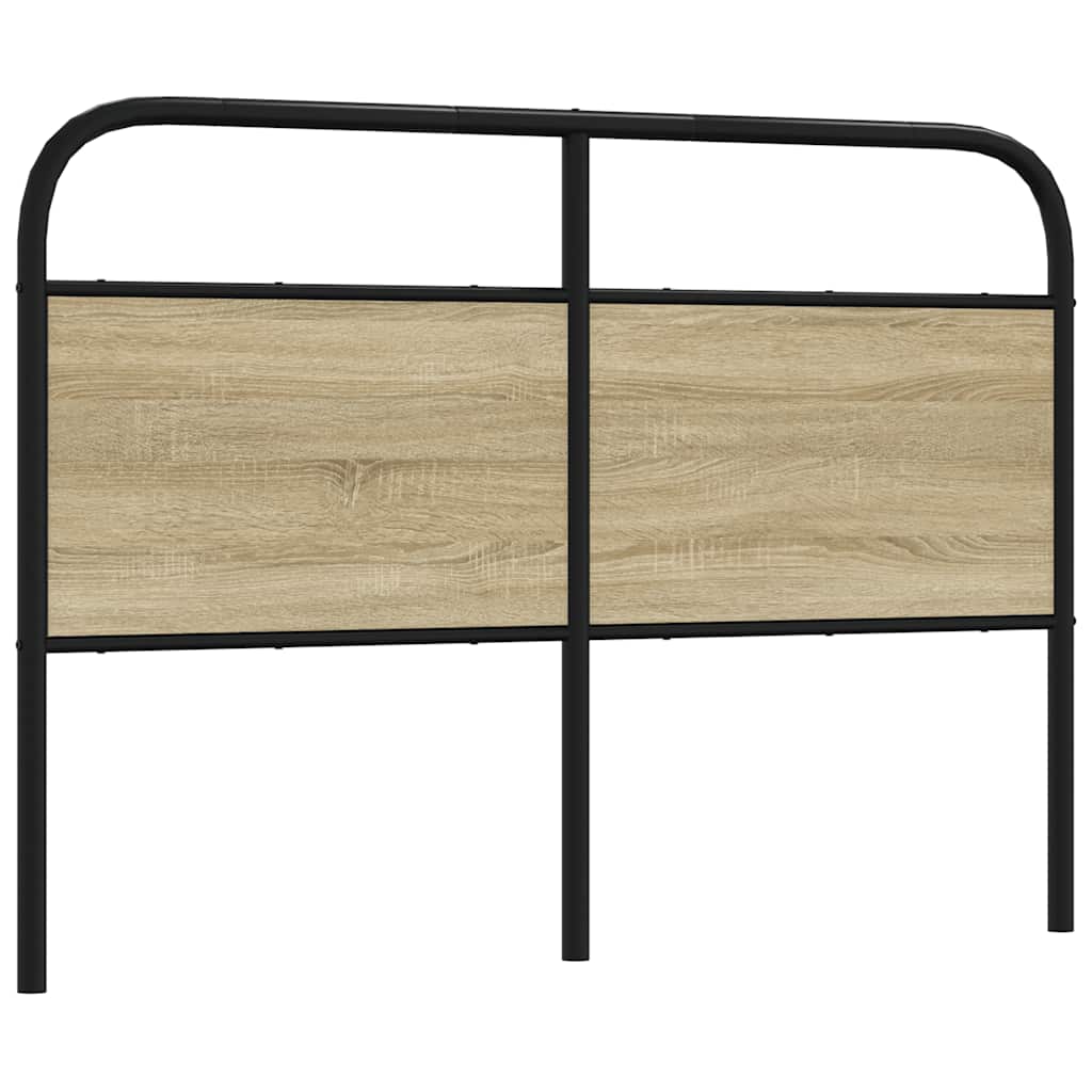 Headboard Sonoma Oak 120 cm Steel and Engineered Wood - Merlin Deals