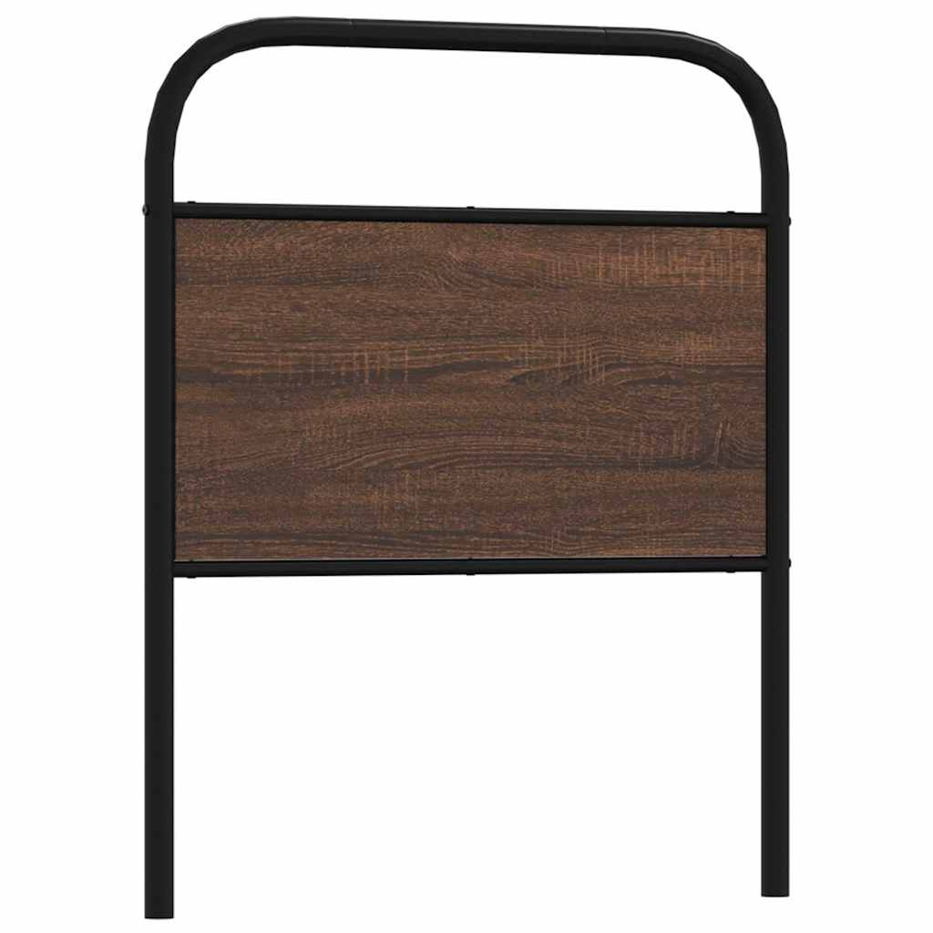 Headboard Brown Oak 80 cm Steel and Engineered Wood - Discount Dealers