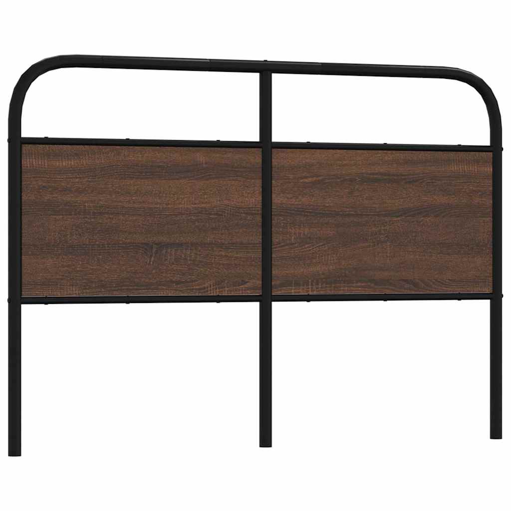 Headboard Brown Oak 140 cm Steel and Engineered Wood - Merkel Designers
