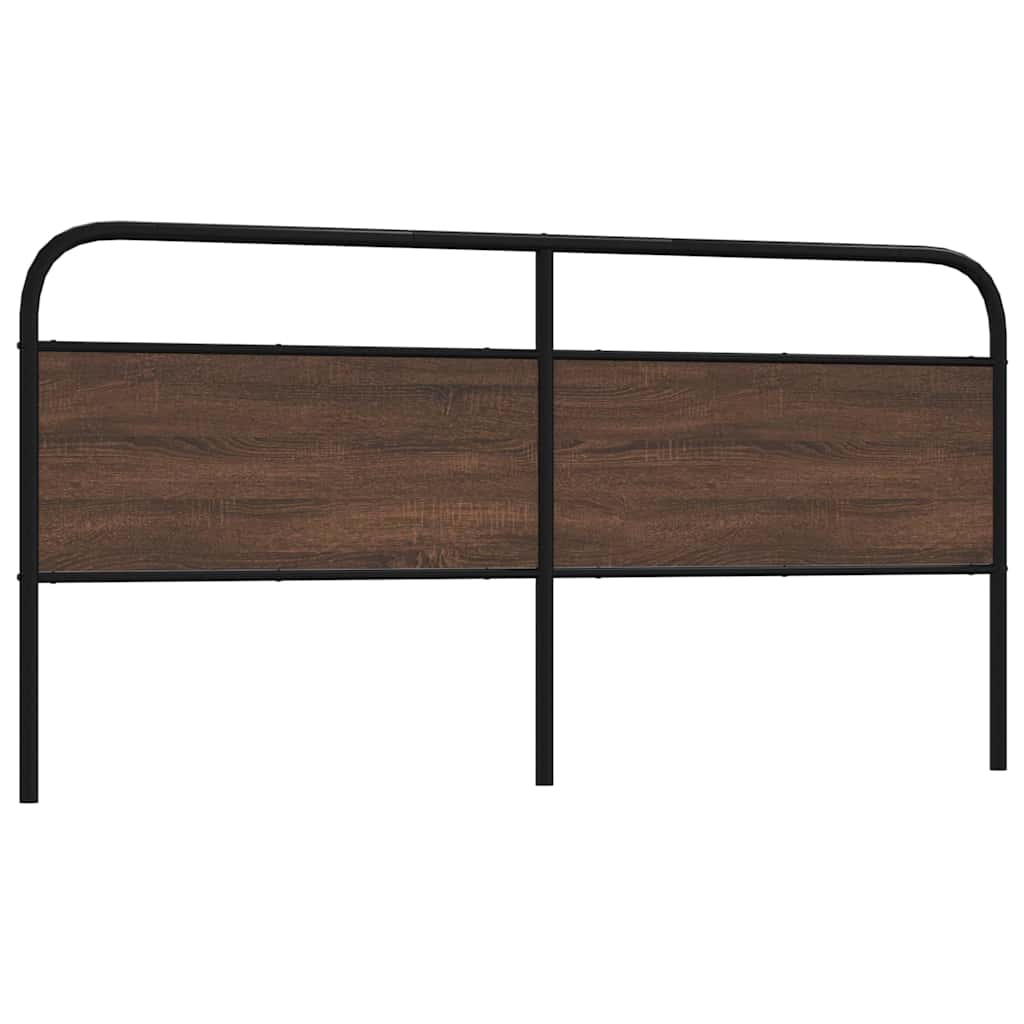Headboard Brown Oak 190 cm Steel and Engineered Wood - Sid & Sam