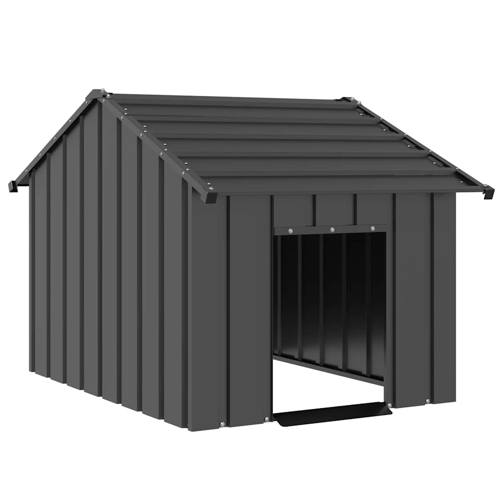 Dog House with Roof 83x130x85 cm Galvanised Steel - Tyrell & Tyrell