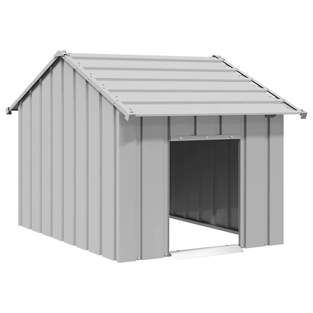 Dog House with Roof 83x130x85 cm Galvanised Steel - Decor Base