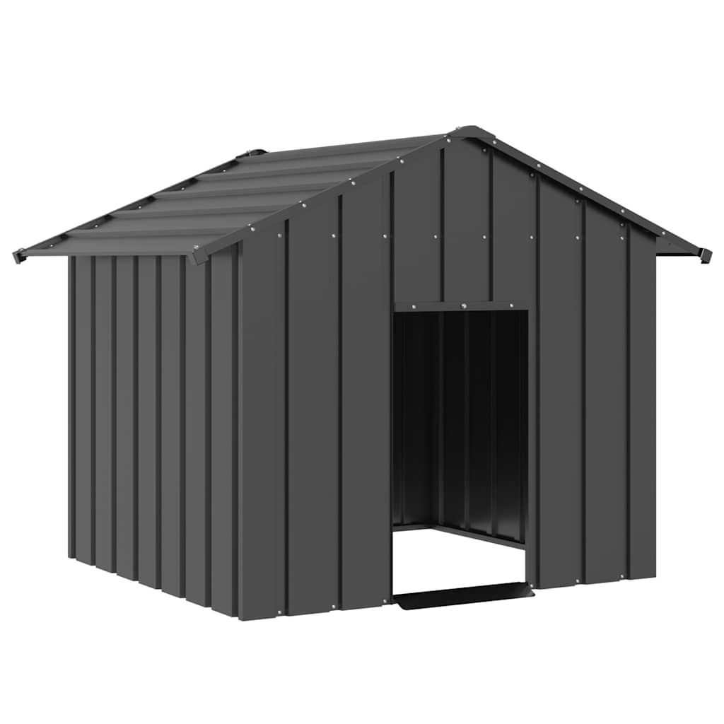 Dog House with Roof 131x101x102 cm Galvanised Steel - Tyrell & Tyrell