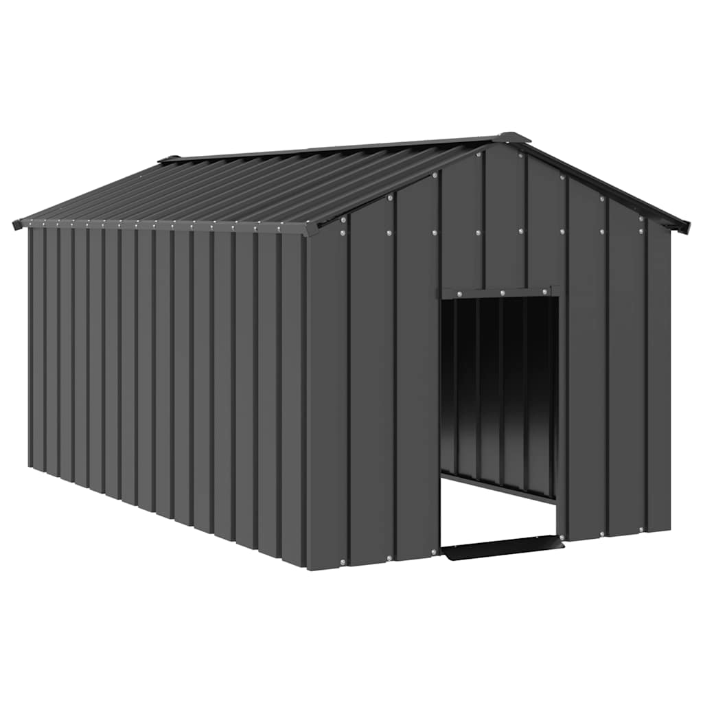 Dog House with Roof 114x202x101 cm Galvanised Steel - Direct Imports