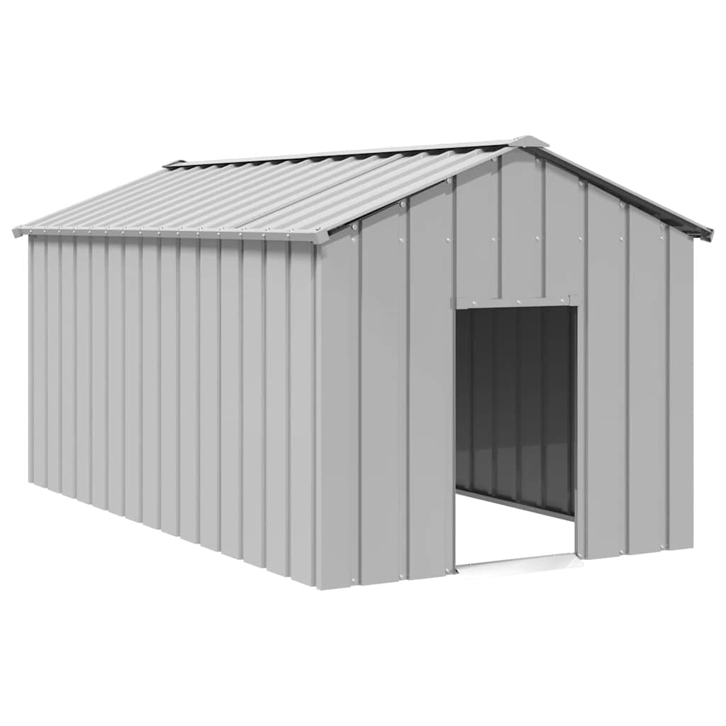 Dog House with Roof 114x202x101 cm Galvanised Steel - Decor Base