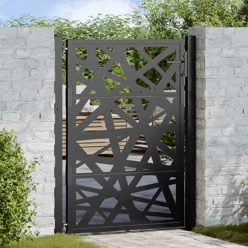 Garden Gate Black 105x130 cm Steel Light Design - Charlotte Dunes