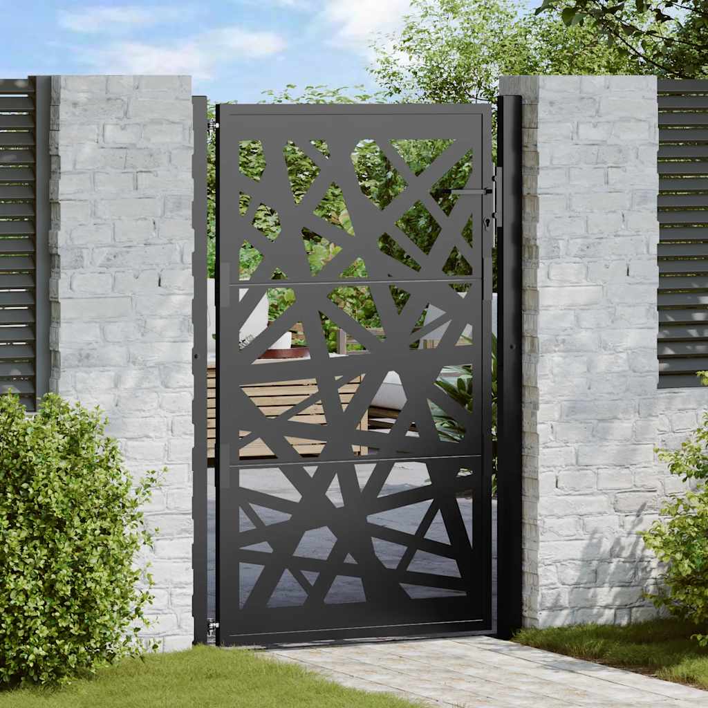 Garden Gate Black 105x155 cm Steel Light Design - Design Hut