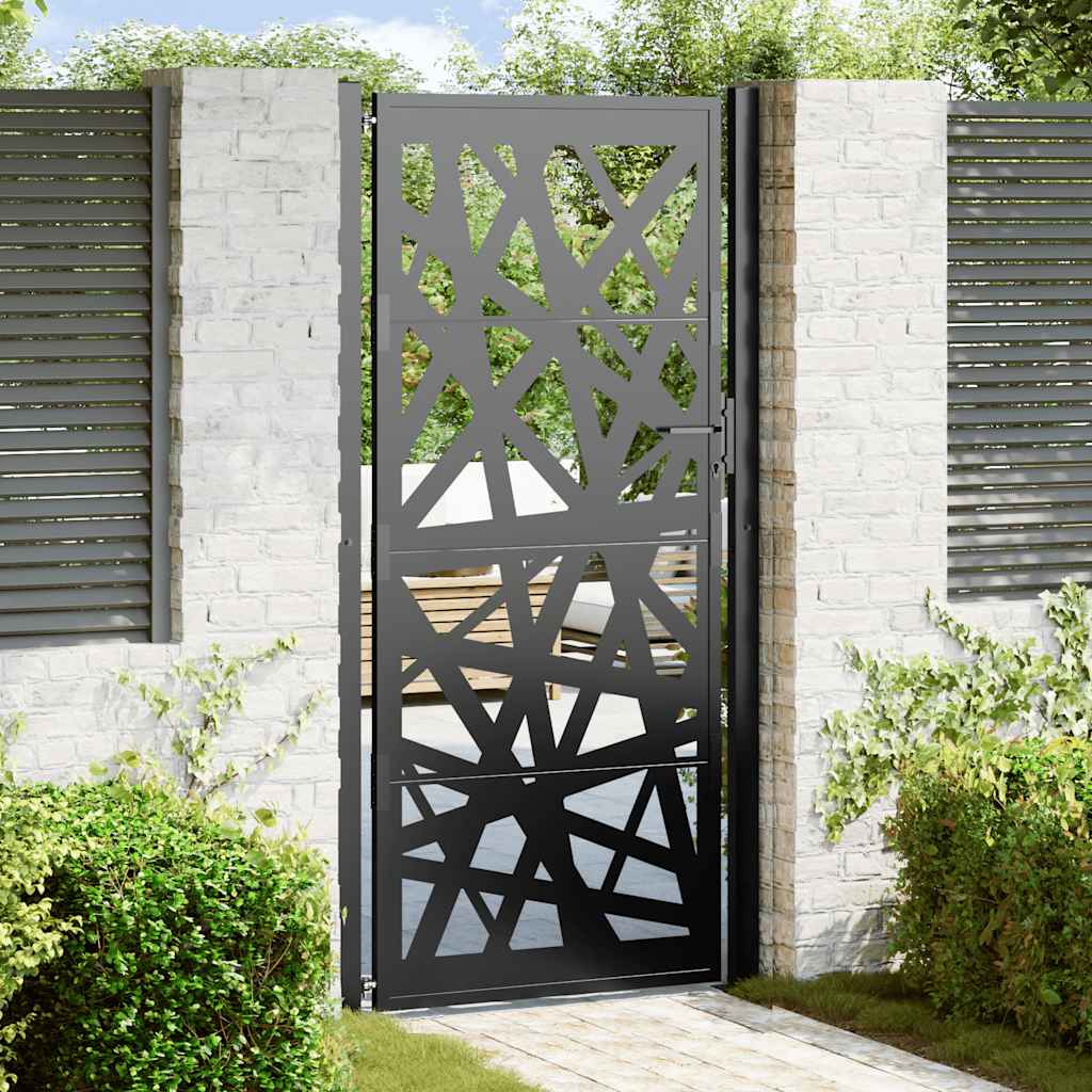 Garden Gate Black 105x205 cm Steel Light Design - Sid & Sam