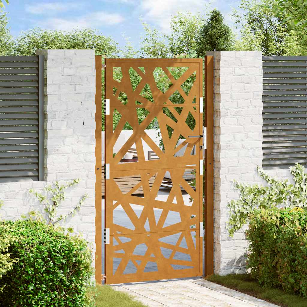 Garden Gate 105x180 cm Weathering Steel Light Design - Brittle & Co