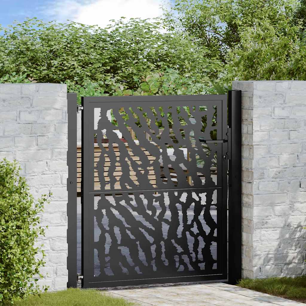 Garden Gate Black 105x106 cm Steel Trace Design - Style and Chic