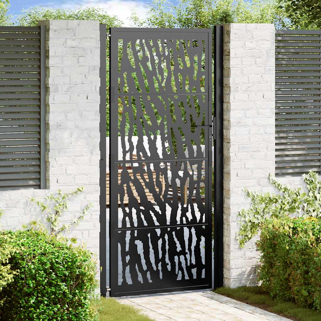 Garden Gate Black 105x205 cm Steel Trace Design - Millennium Furniture