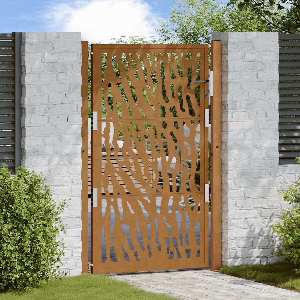 Garden Gate 105x155 cm Weathering Steel Trace Design - All Things Good