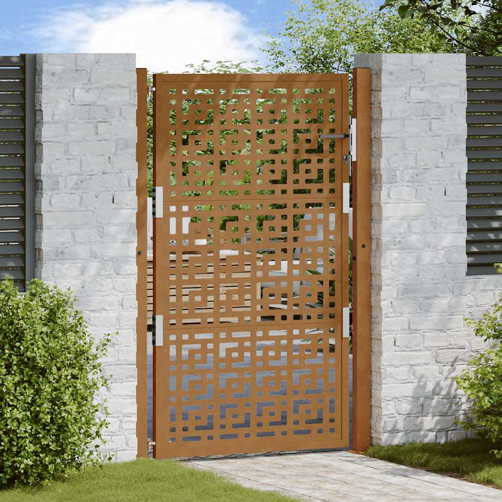 Garden Gate 105x155 cm Weathering Steel Cross Design - Casper Homes