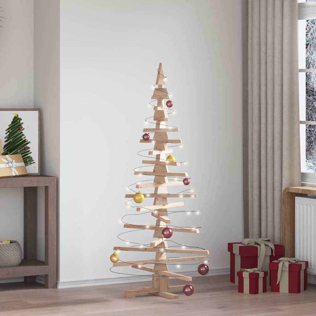 TINOVA Wooden Christmas Tree for Decoration 150 cm Solid Wood Pine - Brittle & Co
