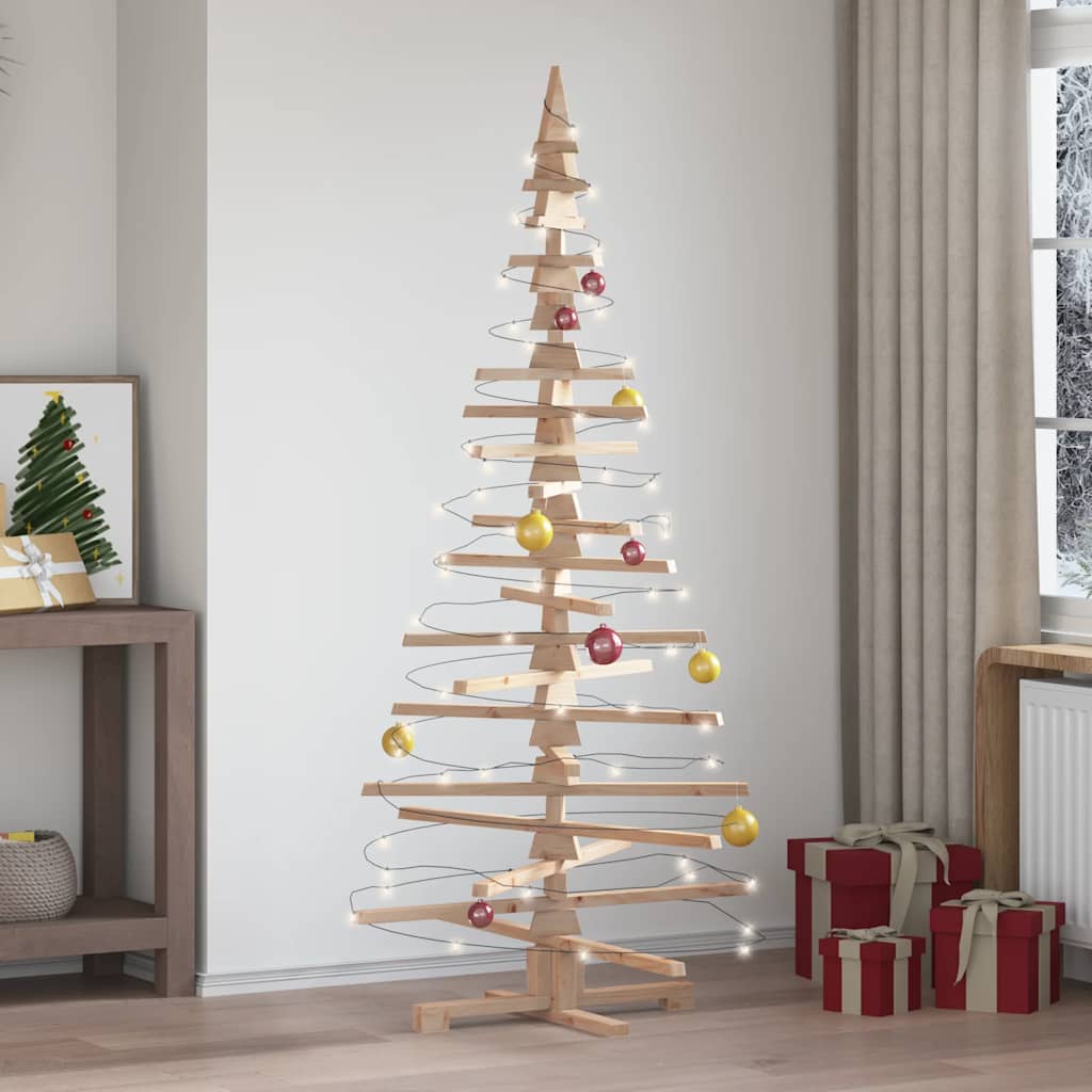 TINOVA Wooden Christmas Tree for Decoration 180 cm Solid Wood Pine - Casper Homes
