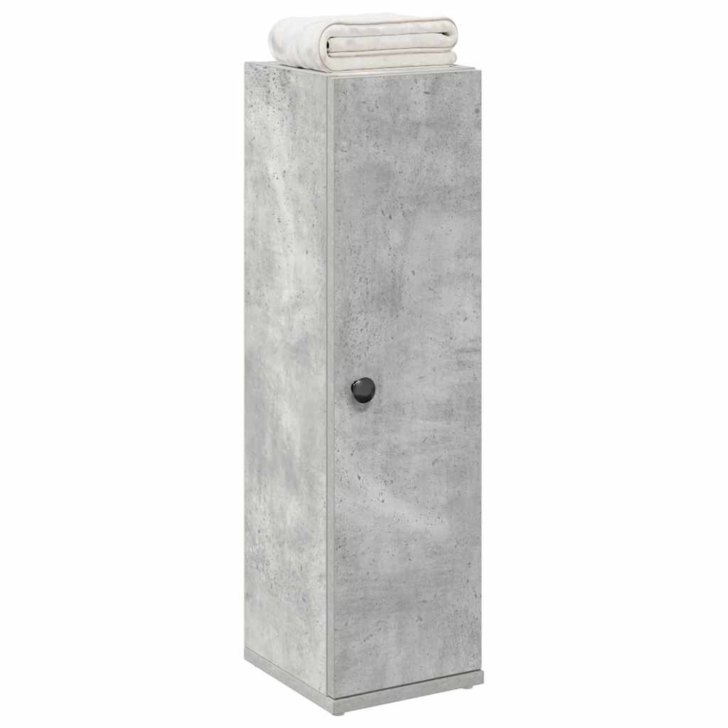 Bathroom Cabinet with Roll Holder Concrete Grey 20.5x22x72 cm - The Home Maker