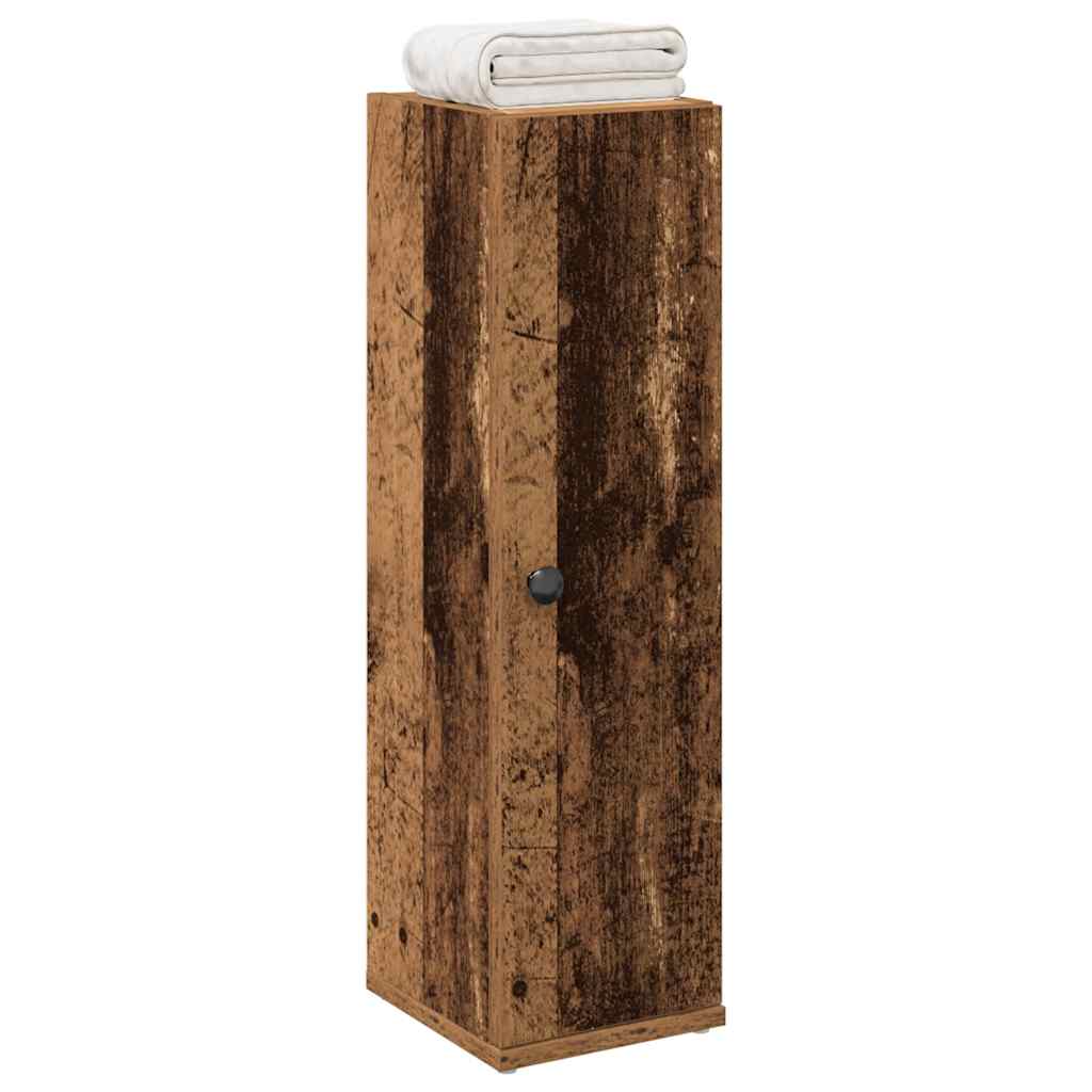Bathroom Cabinet with Roll Holder Old Wood 20.5x22x72 cm - The Home Maker