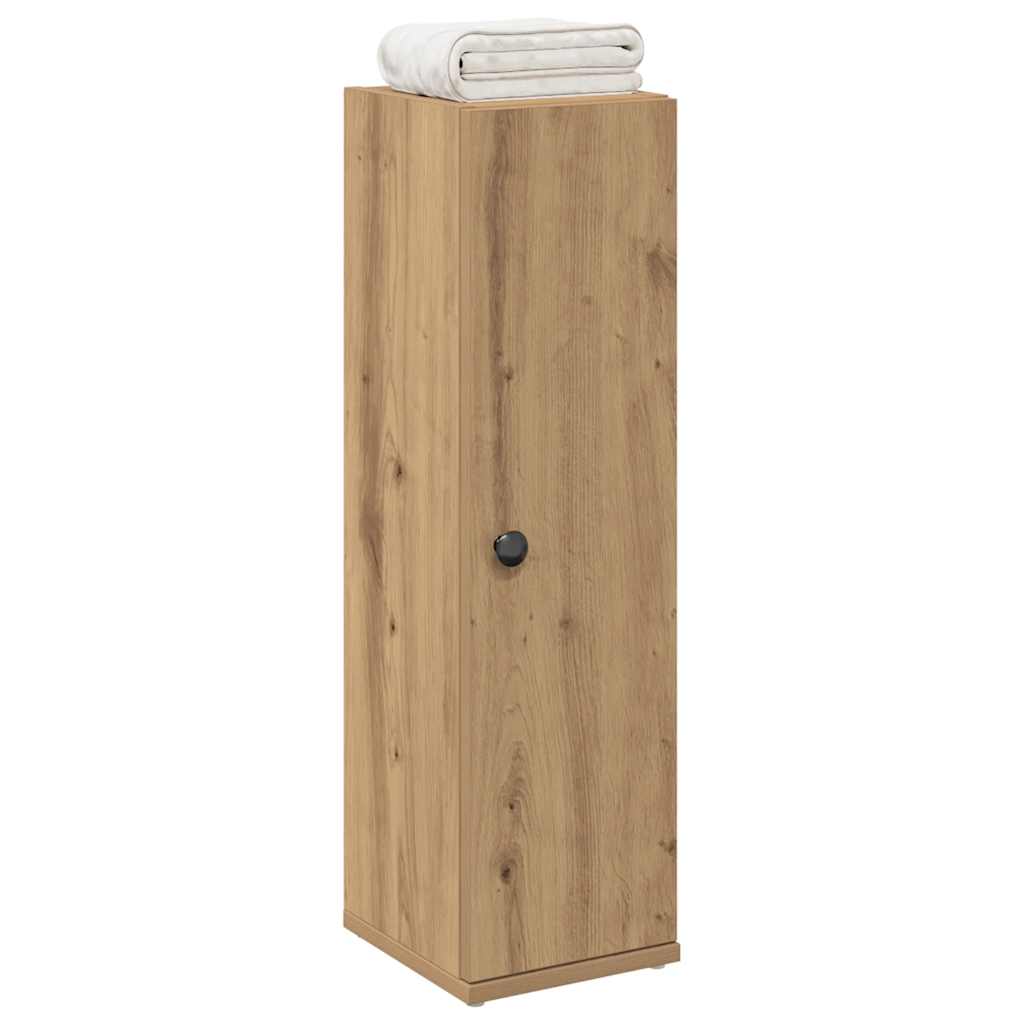 Bathroom Cabinet with Roll Holder Artisan Oak 20.5x22x72 cm - The Home Maker