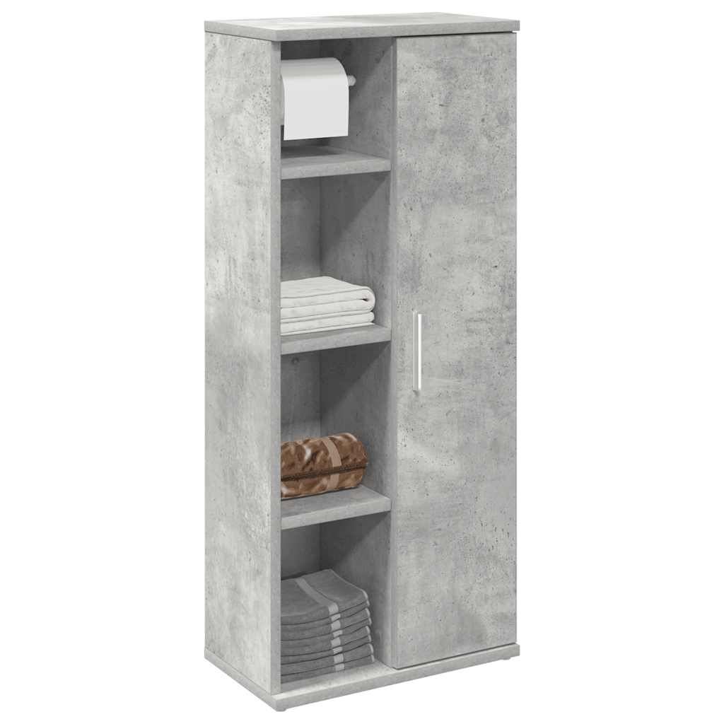 Bathroom Cabinet with Roll Holder Concrete Grey 39x22x90 cm - The Home Maker