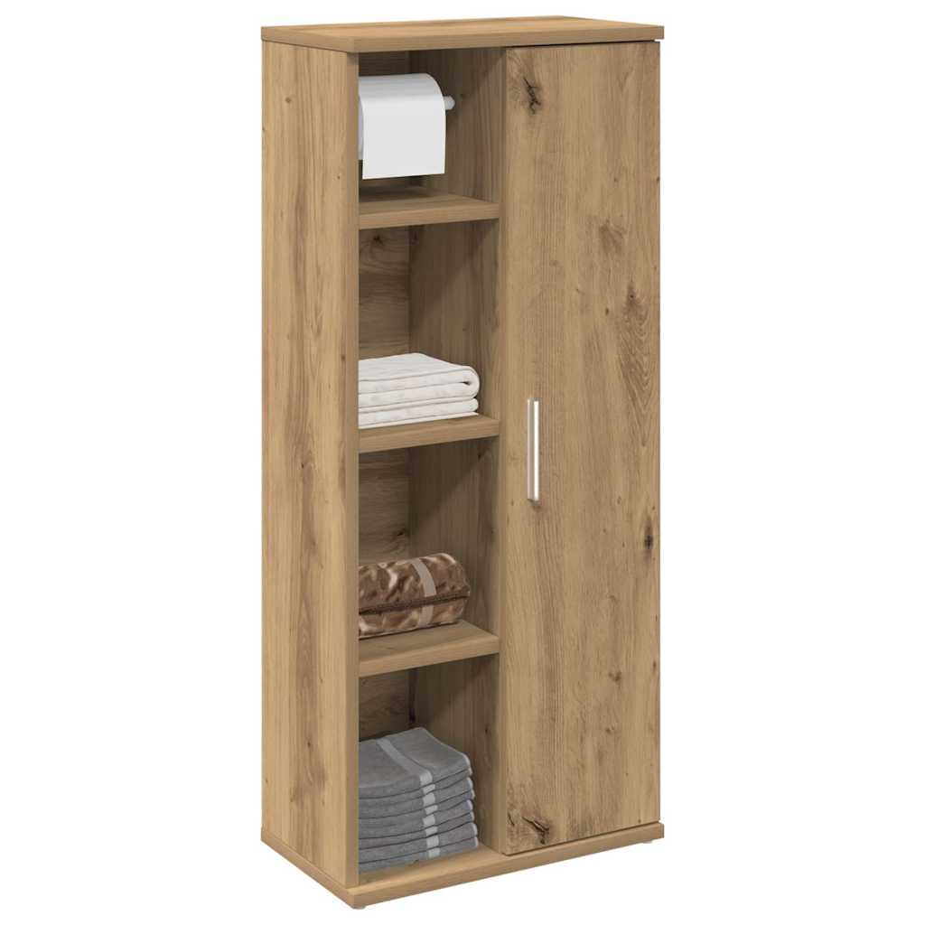 Bathroom Cabinet with Roll Holder Artisan Oak 39x22x90 cm - The Home Maker