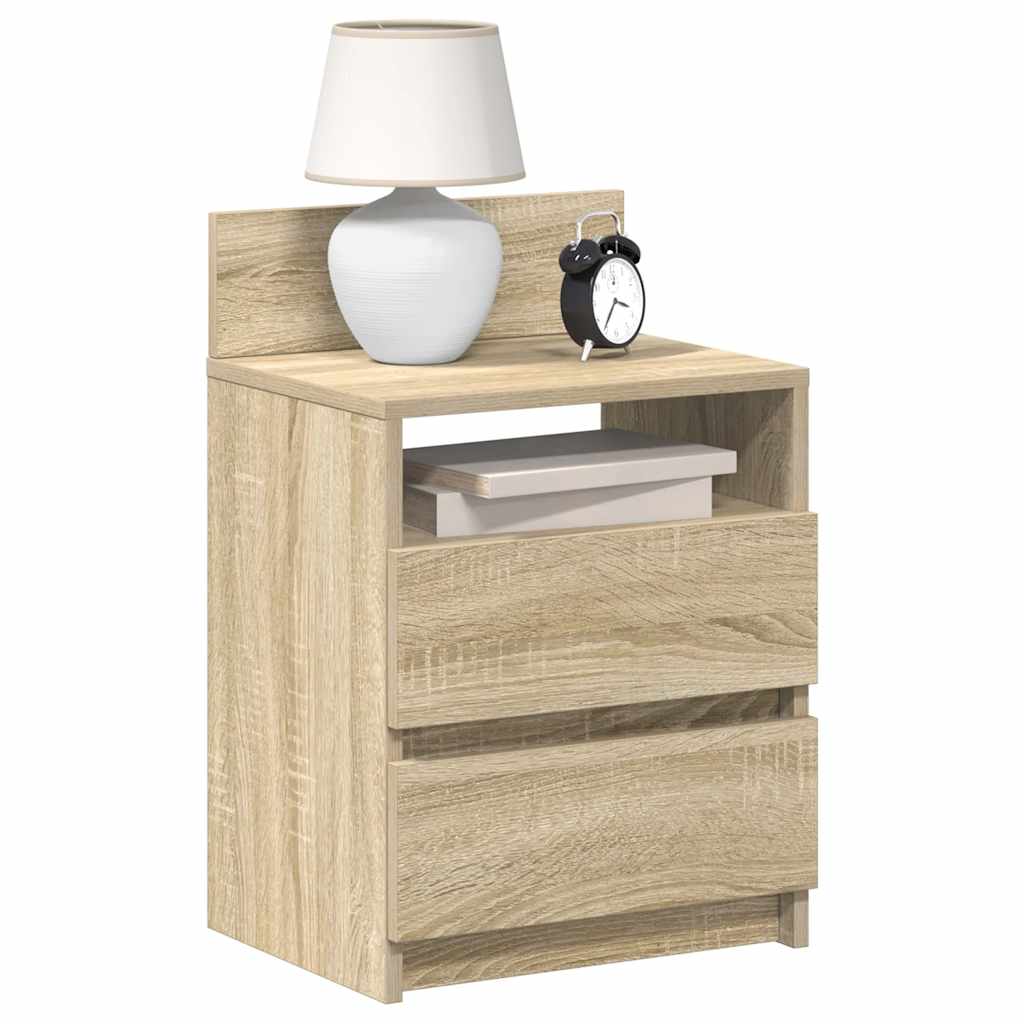 Bedside Cabinets 2 Pieces with 2 Drawers Sonoma Oak 40x33x60 cm - The Home Maker