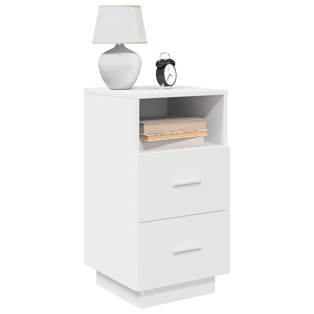 Bedside Cabinets 2 pcs with 2 Drawers White 36x36x68 cm - Sid & Sam