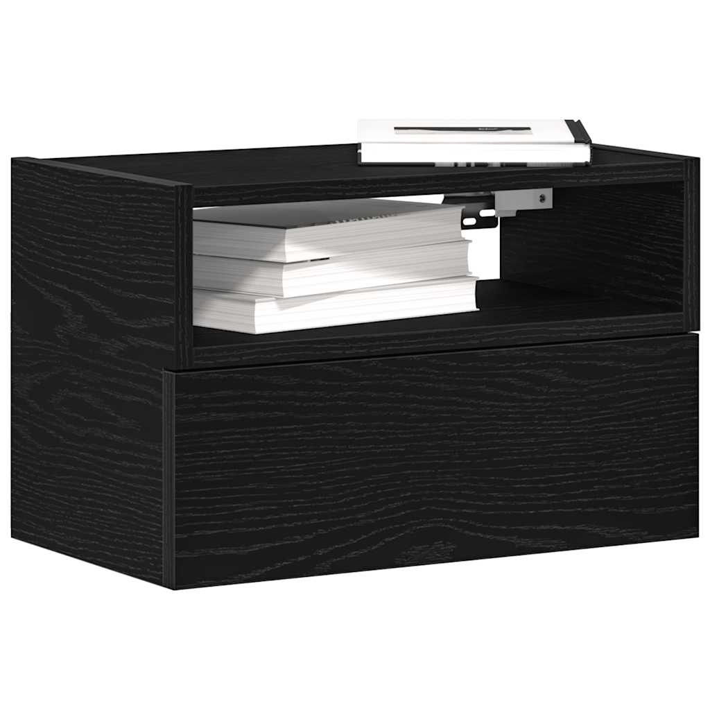 Wall-mounted Bedside Cabinets 2 pcs Black 45x26x28.5 cm - All Things Good