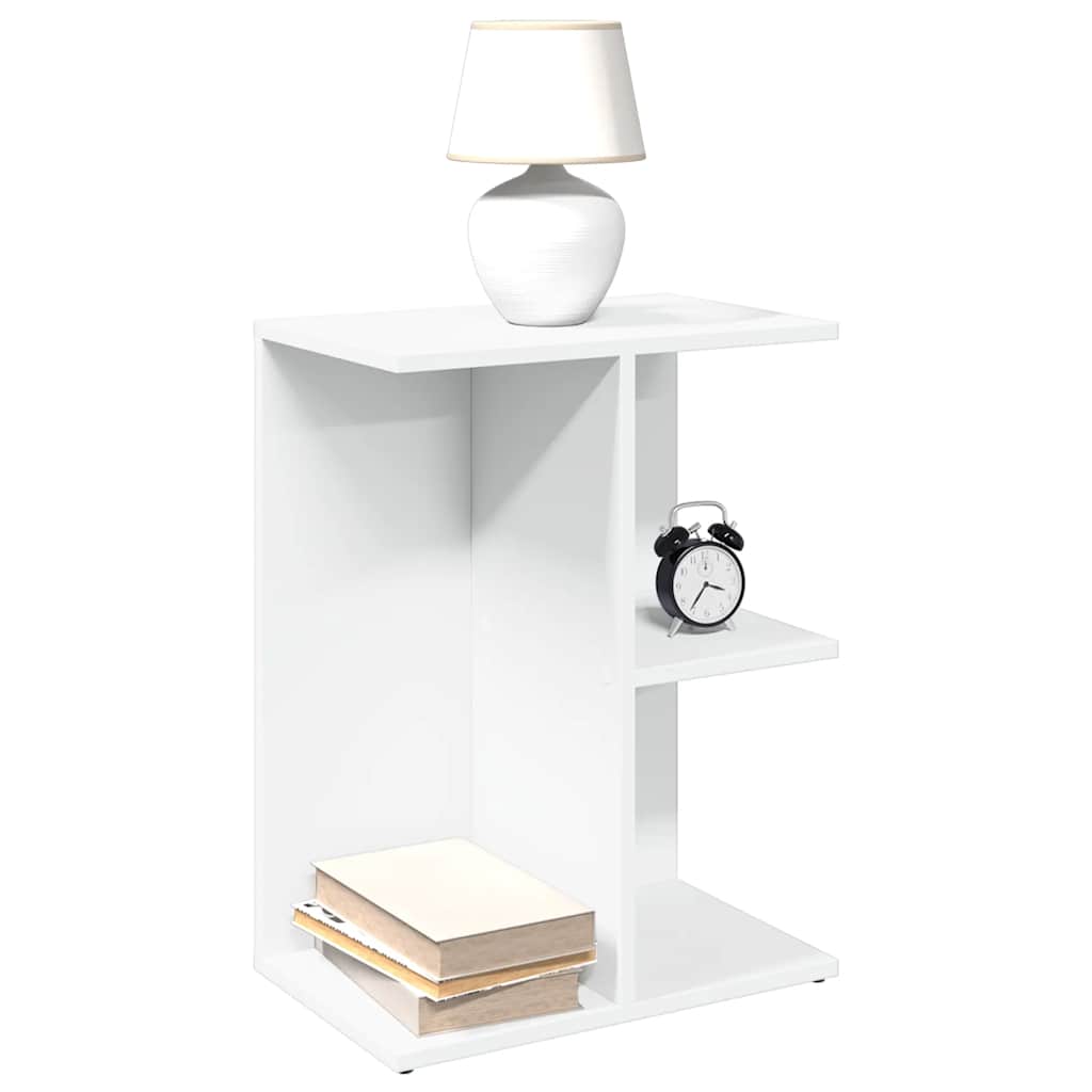 Bedside Table White 46.5x29x61 cm Engineered Wood - Decor Base
