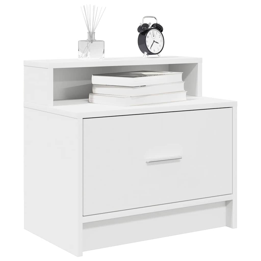 Bedside Cabinet with Drawer White 51x31x47 cm - Sid & Sam