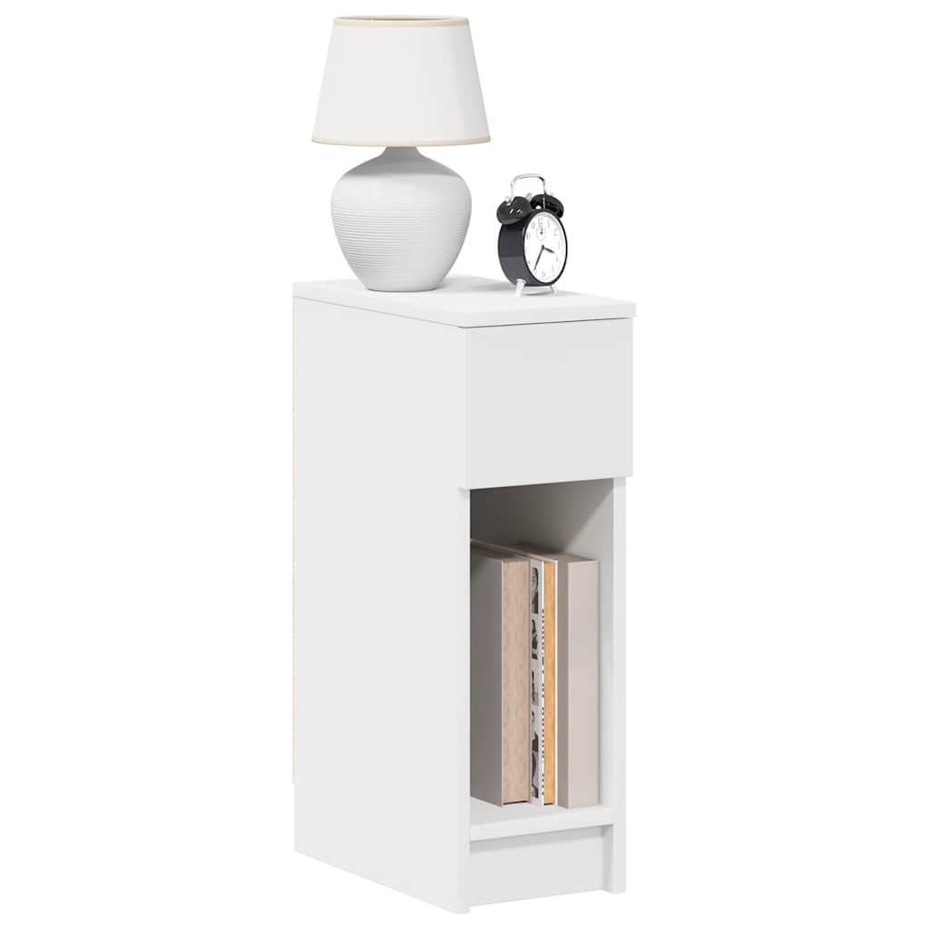 Bedside Cabinets with Drawer 2 Pieces White 20x36x60 cm - Brittle & Co