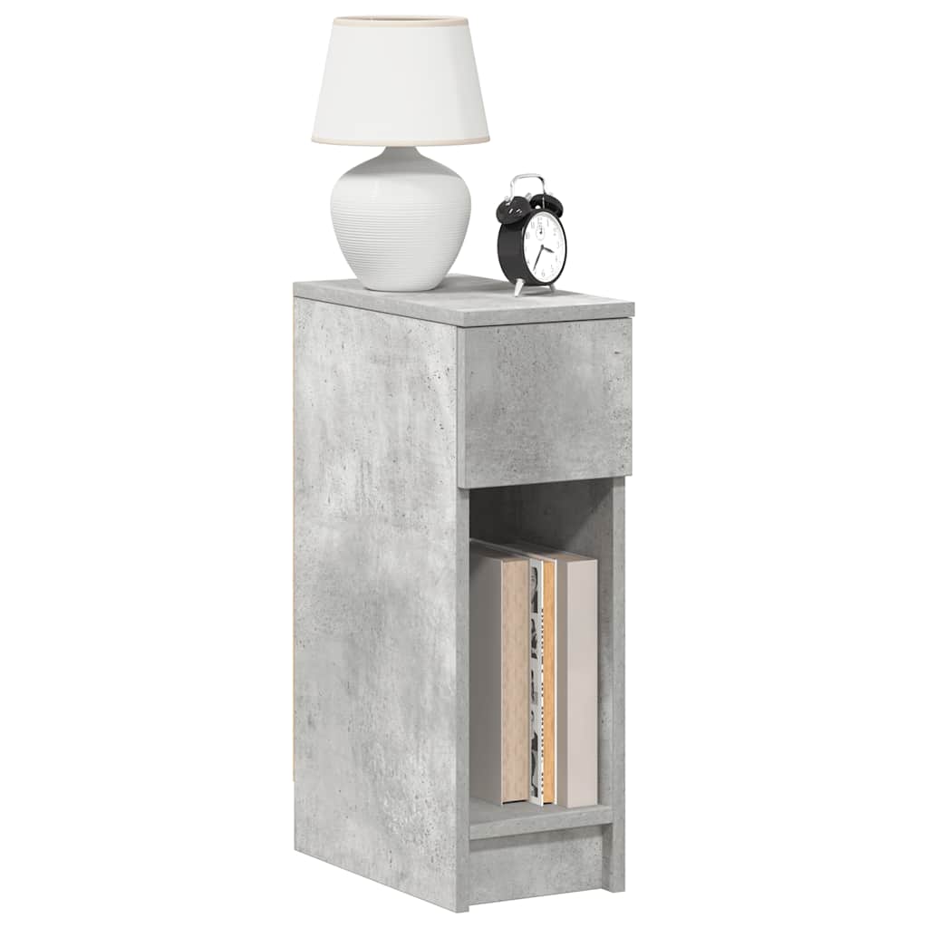 Bedside Cabinet with Drawer Concrete Grey 20x36x60 cm - Brittle & Co