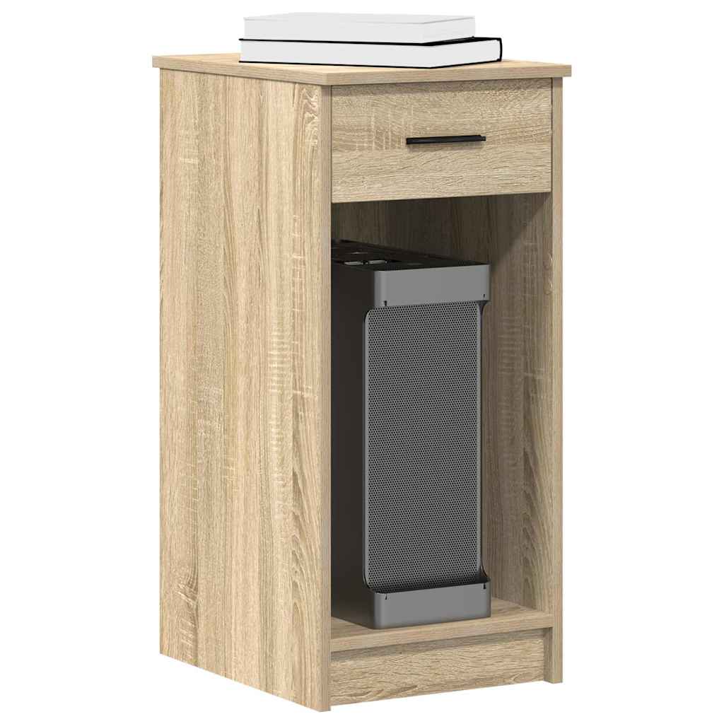 Computer Tower Stand with Drawer Sonoma Oak 35x45x77 cm - Unbeatable Bargains