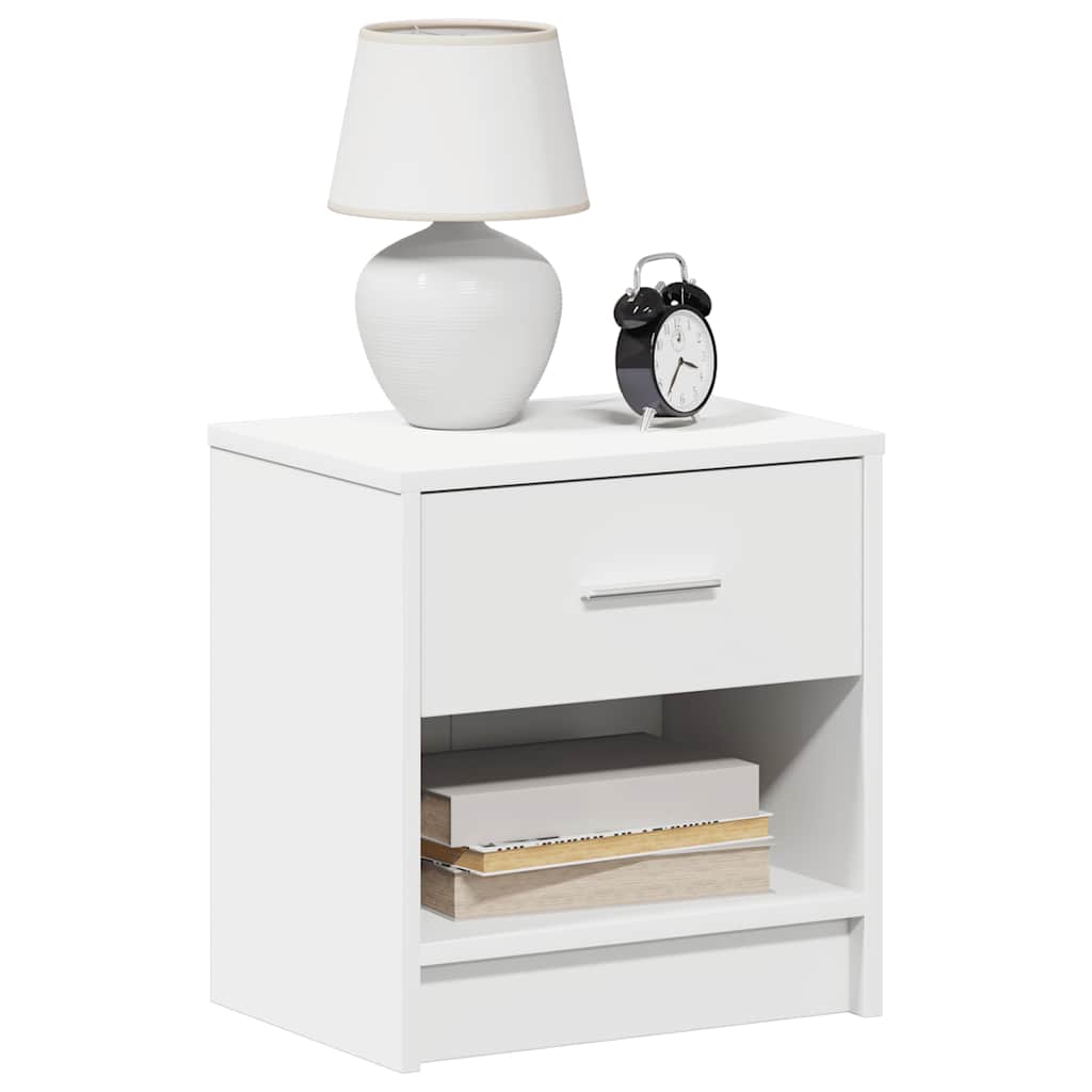 Bedside Cabinets 2 Pieces with Drawer White 39x28x41 cm - Brittle & Co