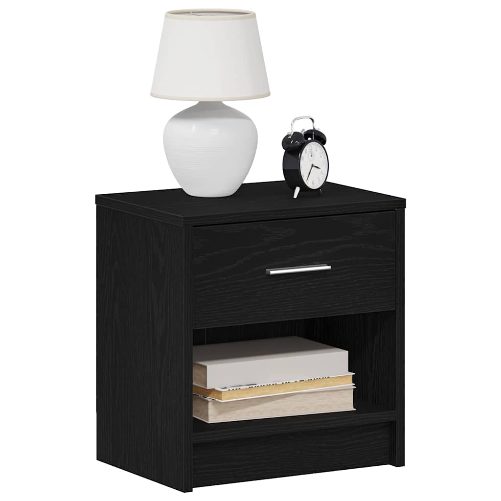 Bedside Cabinet with Drawer Black 39x28x41 cm - Brittle & Co