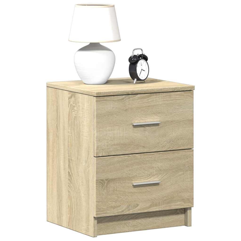 Bedside Cabinets 2 Pieces with 2 Drawers Sonoma Oak 40x36x50 cm - Charlotte Dunes
