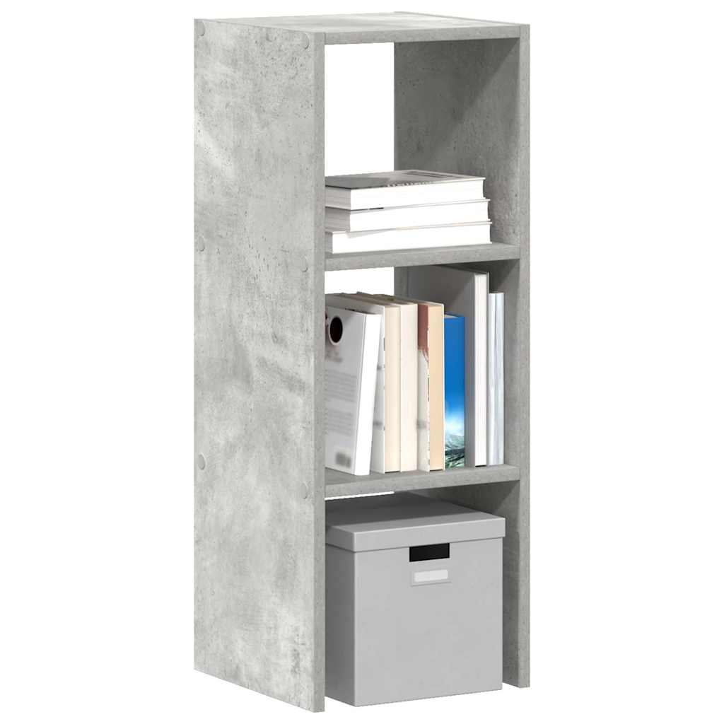 Bookcase Stackable Concrete Grey 30x30x80 cm Engineered Wood - Merlin Deals