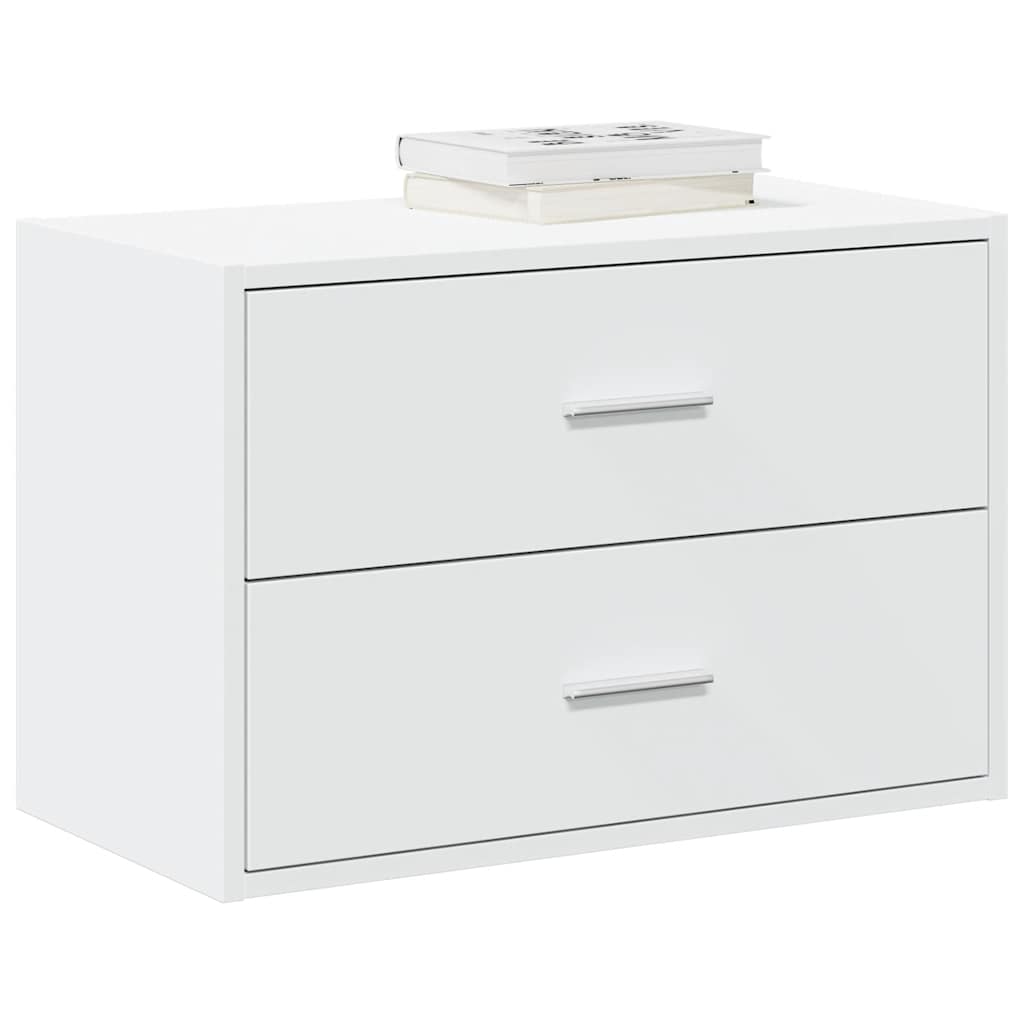 RIMA White Chest of Drawers - Small-sized, 2 Drawers - Direct Imports