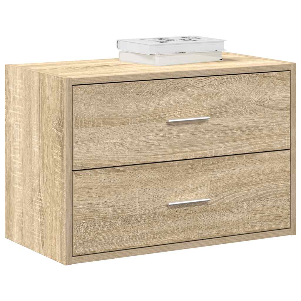 RIMA Oak Finish Chest of Drawers - Small-sized, 2 Drawers - Direct Imports