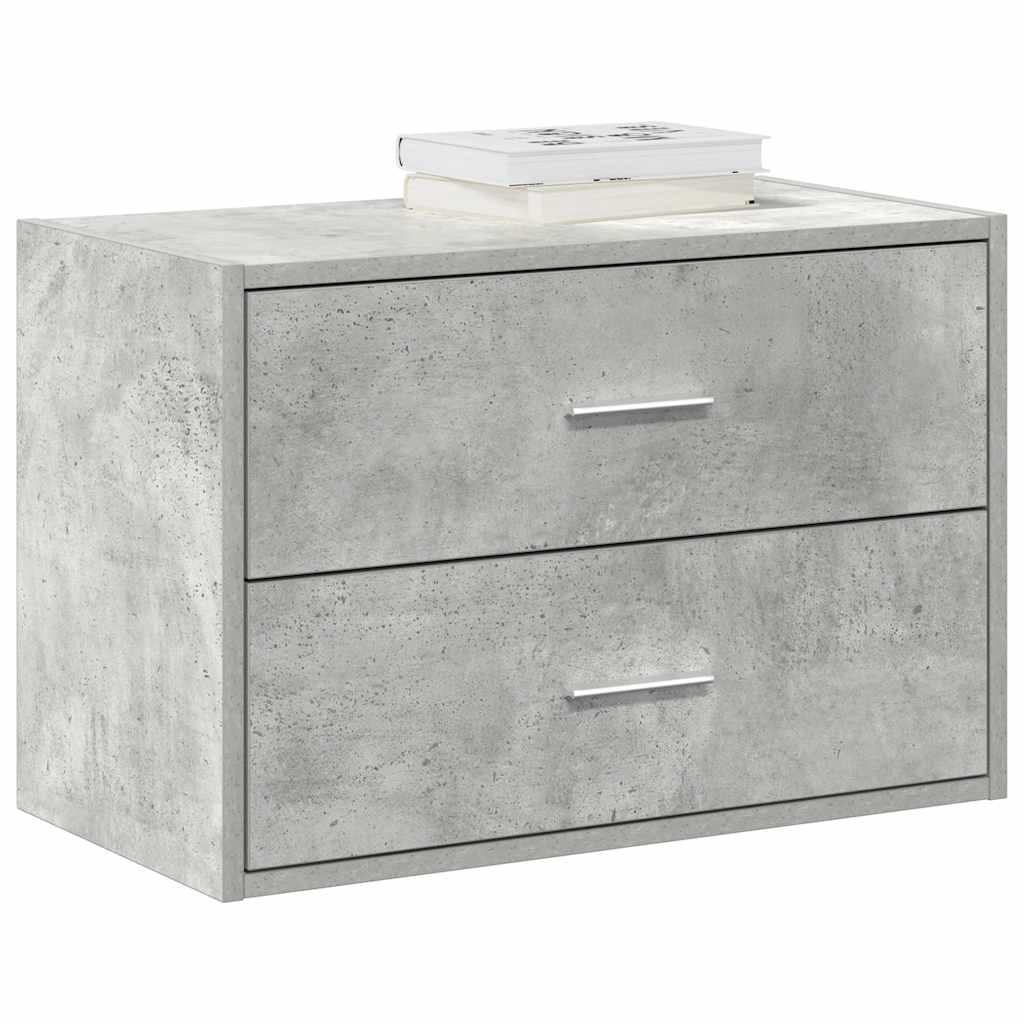 RIMA I Grey Chest of Drawers - Small-sized, 2 Drawers - Direct Imports