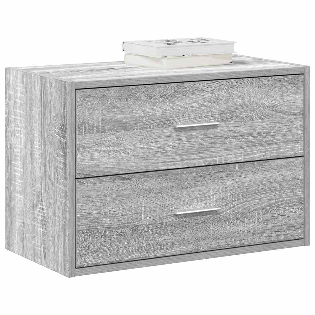 RIMA Grey Chest of Drawers - Small-sized, 2 Drawers - Direct Imports