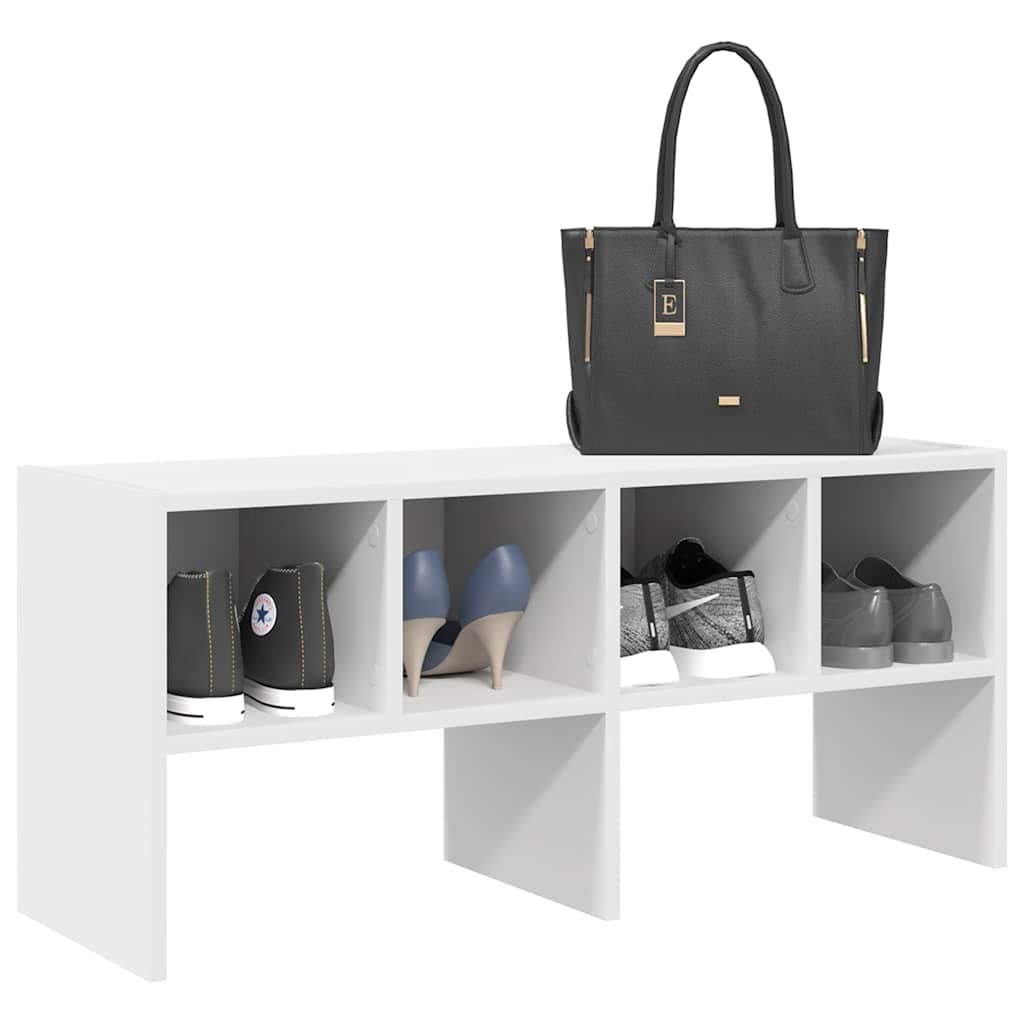 OMNI Medium Shoe Rack Stackable White - The Home Maker