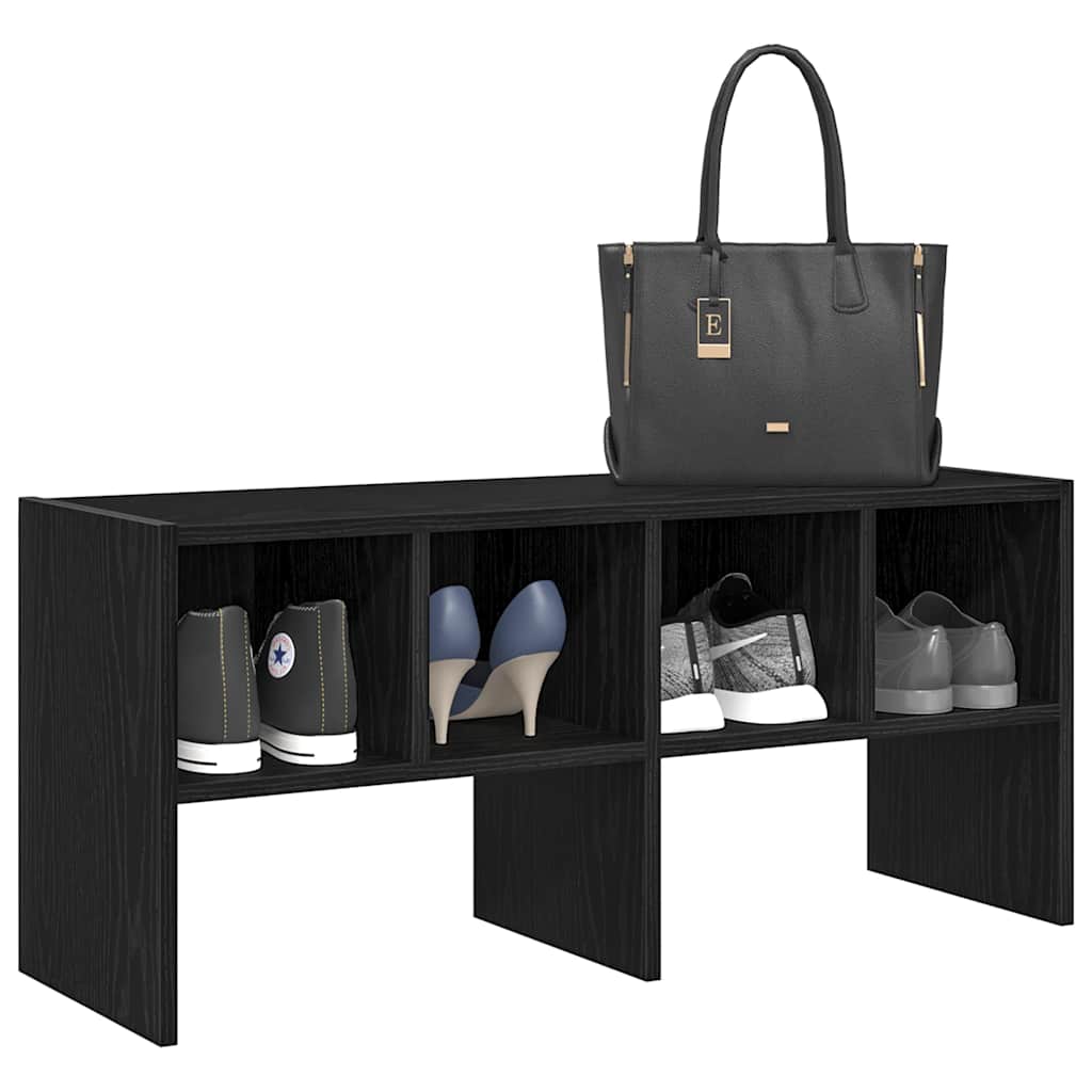 OMNI Medium Shoe Rack Stackable Black Oak - Brittle & Co