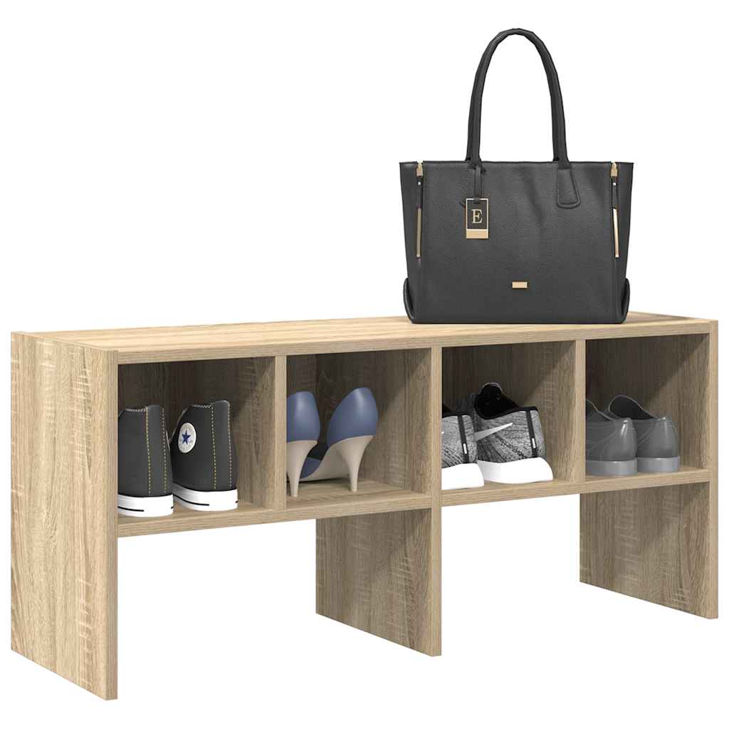 OMNI Medium Shoe Rack Stackable Sonoma Oak - All Things Good