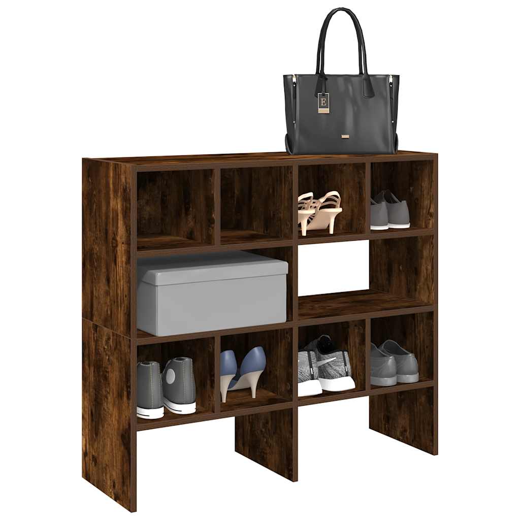 OMNI Medium Shoe Racks 2 Pieces Stackable Smoked Oak - Sid & Sam