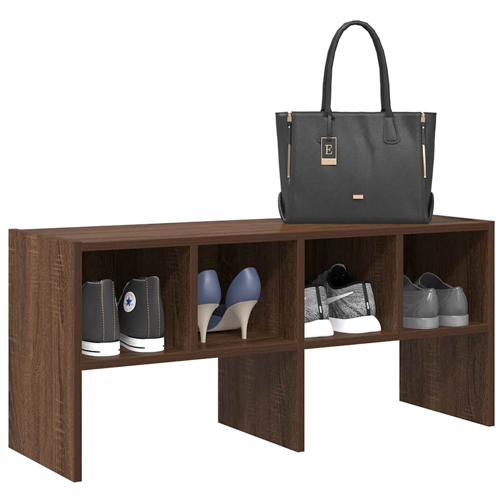 OMNI Medium Shoe Rack Stackable Brown Oak - Tyrell & Tyrell