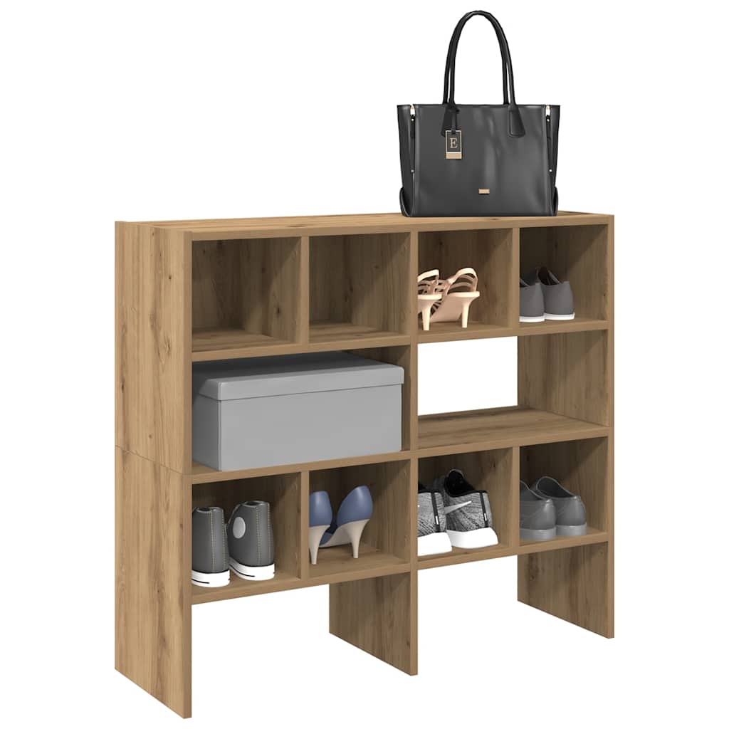 OMNI Medium Shoe Racks 2 Pieces Stackable Artisan Oak - Millennium Furniture