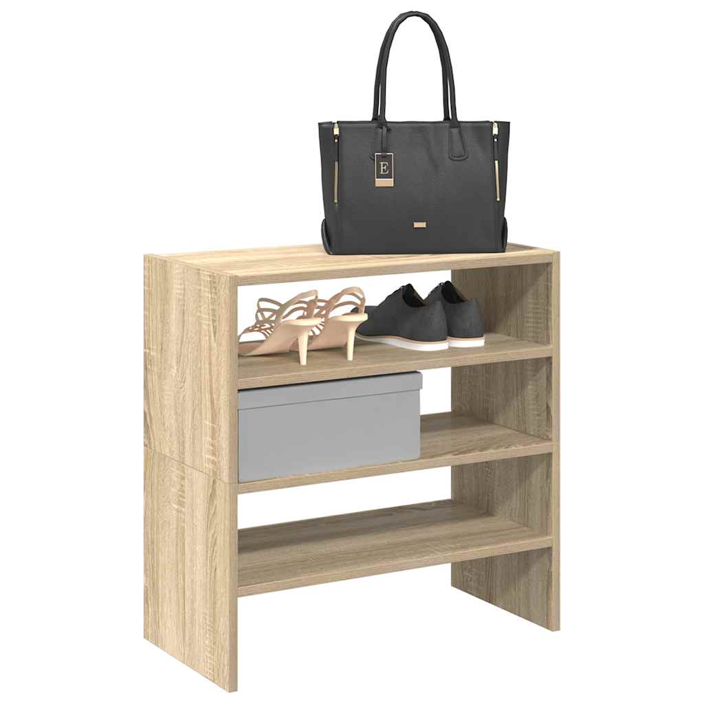 MARINER Small Shoe Racks 2 Pieces Stackable Sonoma Oak - R and M Furniture