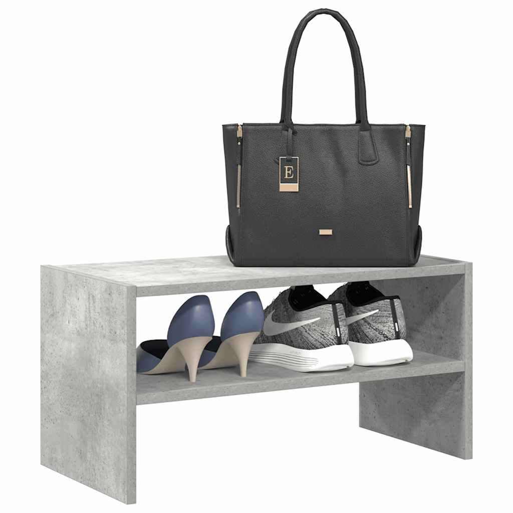 MARINER Small Shoe Rack Stackable Concrete Grey - The Home Maker